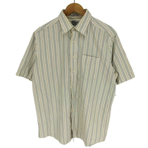 エルエルビーン L.L.Bean WRINKLE RESISTANT TRADITIONAL FIT ストライプ柄 B.D. S/S コットン シャツ メンズ 15 1/2