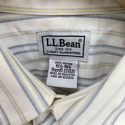 エルエルビーン L.L.Bean WRINKLE RESISTANT TRADITIONAL FIT ストライプ柄 B.D. S/S コットン シャツ メンズ 15 1/2