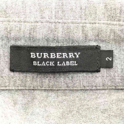 バーバリーブラックレーベル BURBERRY BLACK LABEL 胸元刺繍 S/S ポロシャツ メンズ JPN:2