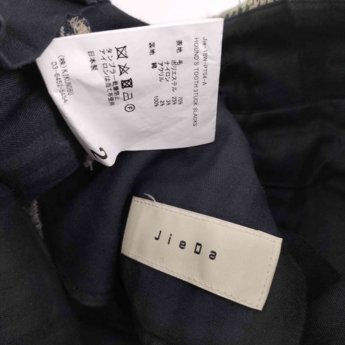 ジエダ Jieda 18AW REMAKE HOUNDS TOOTH TUCK SLACKS リメイク ハウンド トゥース タック スラックス パンツ メンズ JPN:2
