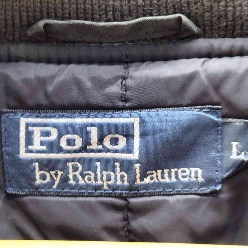 ポロバイラルフローレン Polo by RALPH LAUREN 90S M-65 型 パッカブルフード 裏地 キルティング パデッド フィールド ミリタリー ジャケット エルボーステッチ メンズ import:L