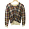 ビームスボーイ BEAMS BOY EXCLUSIVE FABRIC シャギーチェックカーディガン レディース