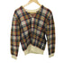 ビームスボーイ BEAMS BOY EXCLUSIVE FABRIC シャギーチェックカーディガン レディース