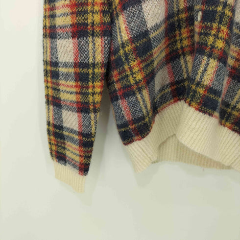ビームスボーイ BEAMS BOY EXCLUSIVE FABRIC シャギーチェックカーディガン レディース