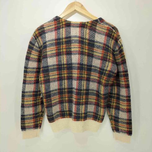 ビームスボーイ BEAMS BOY EXCLUSIVE FABRIC シャギーチェックカーディガン レディース