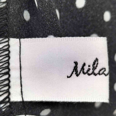ミラオーウェン Mila Owen 24SS Vネック タック ギャザー ドット ワンピース レディース JPN:1