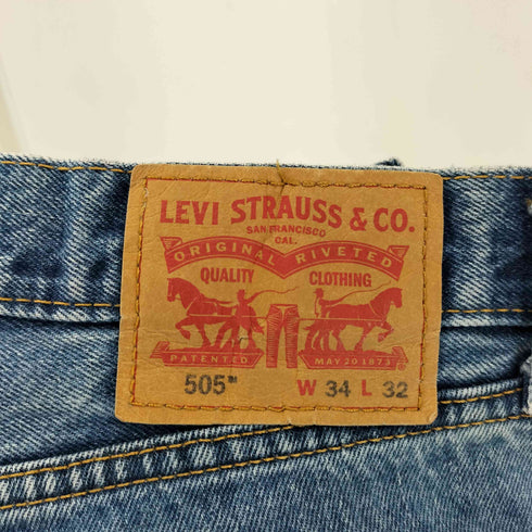 リーバイス Levis 505 ボタン裏3405刻印 ストレートフェードデニム メンズ W34 L32