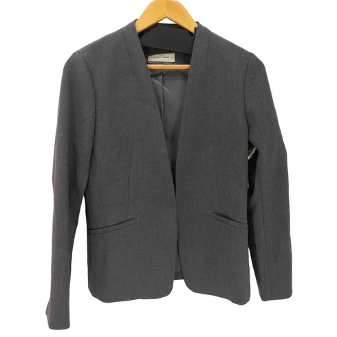 ユナイテッドアローズグリーンレーベルリラクシング UNITED ARROWS green label relaxing 24SS ダブルクロス ノーラペル ジャケット ウォッシャブル ストレッチ 防シワ― レディース JPN:40