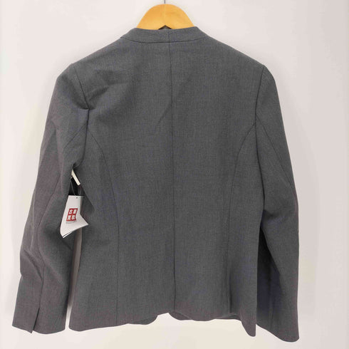 ユナイテッドアローズグリーンレーベルリラクシング UNITED ARROWS green label relaxing 24SS ダブルクロス ノーラペル ジャケット ウォッシャブル ストレッチ 防シワ― レディース JPN:40