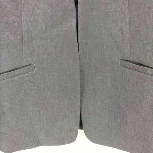 ユナイテッドアローズグリーンレーベルリラクシング UNITED ARROWS green label relaxing 24SS ダブルクロス ノーラペル ジャケット ウォッシャブル ストレッチ 防シワ― レディース JPN:40