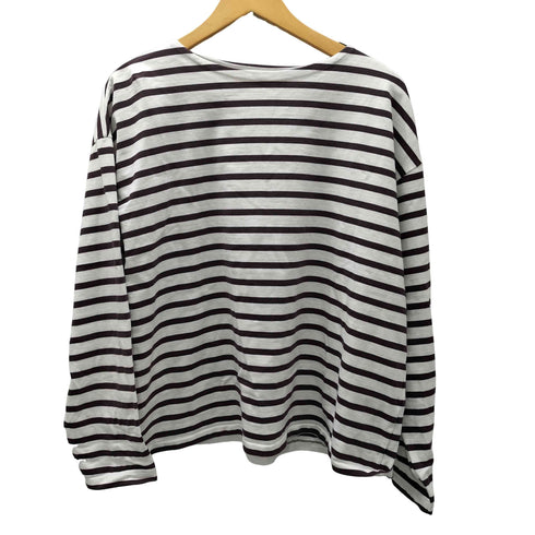 オーラリー AURALEE 21AW 別注 EXCLUSIVE BASQUE SHIRT WIDE バスク シャツ ワイド ボーダー ボートネック カットソー レディース JPN:1