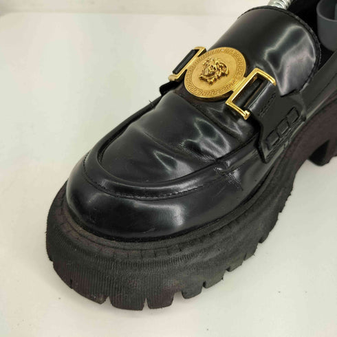 ヴェルサーチ VERSACE 厚底 メデューサ コインローファー レディース 36