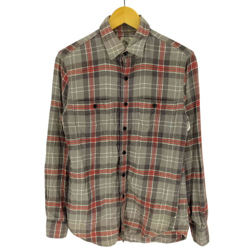 ジェイクルー J.CREW チェック柄 ポケット コットン L/S シャツ メンズ import:XS
