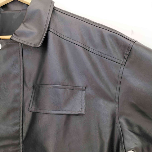 フェイクレザー ブルゾンジャケット メンズ JPN:S