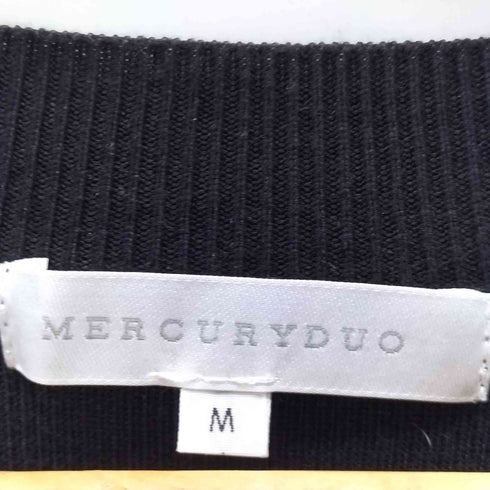 マーキュリーデュオ MERCURYDUO 24AW フロントタイ ミニ ニット ワンピース レディース JPN:M