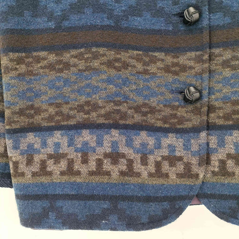 ヴァンヒューゼン VAN HEUSEN 90S 白タグ フェアアイル 丸襟 シャツジャケット レディース import:S