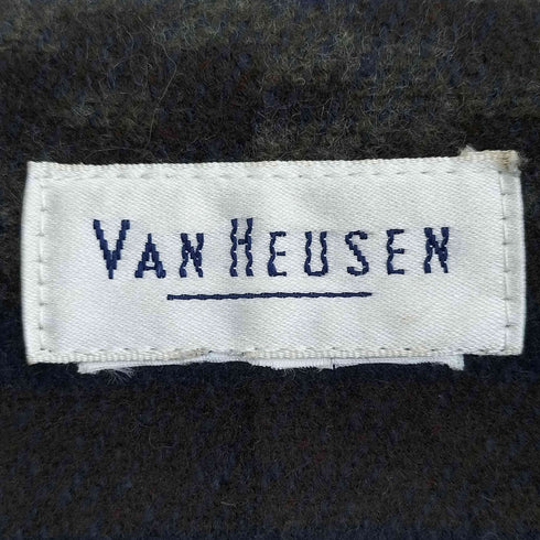 ヴァンヒューゼン VAN HEUSEN 90S 白タグ フェアアイル 丸襟 シャツジャケット レディース import:S