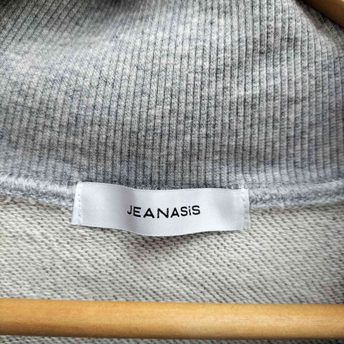 ジーナシス JEANASIS カットオフ ロールアップ レイヤード ハーフジップ スウェット ワンピース レディース FREE