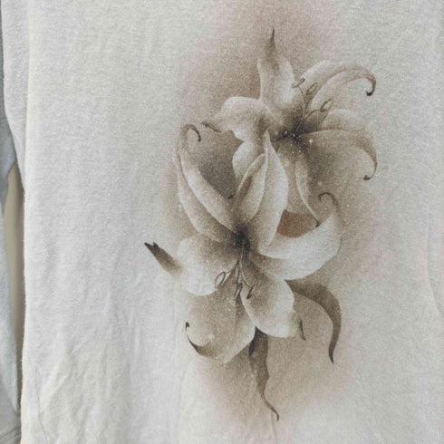 グラフィック プリント クルーネック長袖Tシャツ Y2K レディース