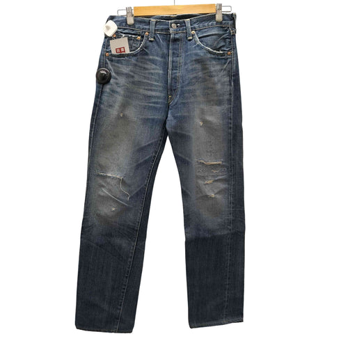 リーバイス Levis 60-70s 501 66 BIG E 両面不均等V ボタン裏 無刻印 ポケット裏 シングル Vステッチ 赤耳 黒カン ボタンフライ デニム パンツ メンズ