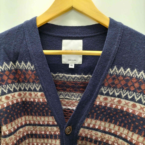 スティルバイハンド STILL BY HAND ネイティヴ柄 総柄 ニット カーディガン メンズ JPN:46