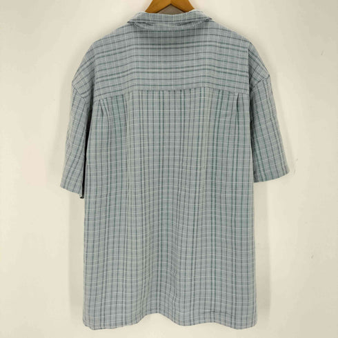 ISLAND SHORES 90S レーヨン混 半袖チェックシャツ メンズ XXL