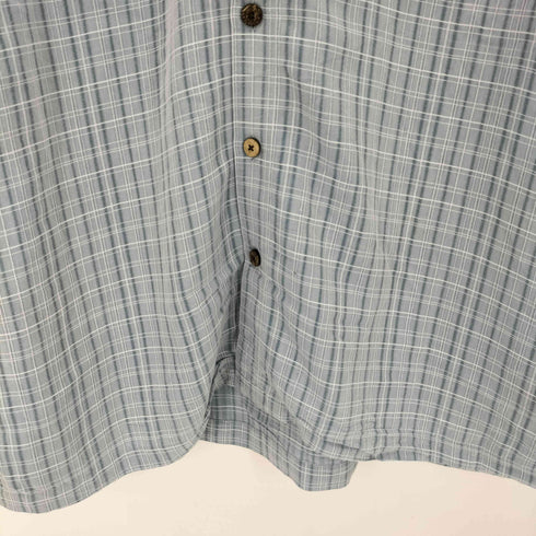 ISLAND SHORES 90S レーヨン混 半袖チェックシャツ メンズ XXL