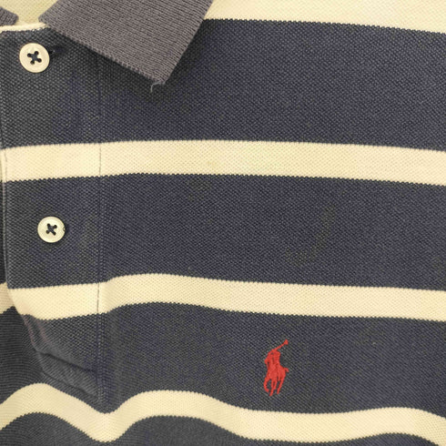 ポロバイラルフローレン Polo by RALPH LAUREN ポニー刺繍 S/S ボーダー ポロシャツ メンズ import:M