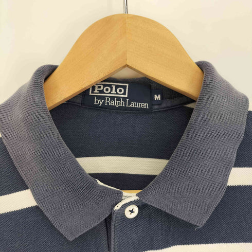 ポロバイラルフローレン Polo by RALPH LAUREN ポニー刺繍 S/S ボーダー ポロシャツ メンズ import:M