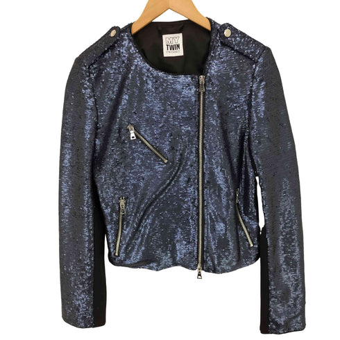 my twin twinset Glitter biker jacke レディース JPN:S