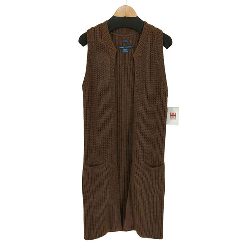 ラルフローレン RALPH LAUREN HAND KNIT ウールカシミヤ ニット ロングベスト レディース import:S