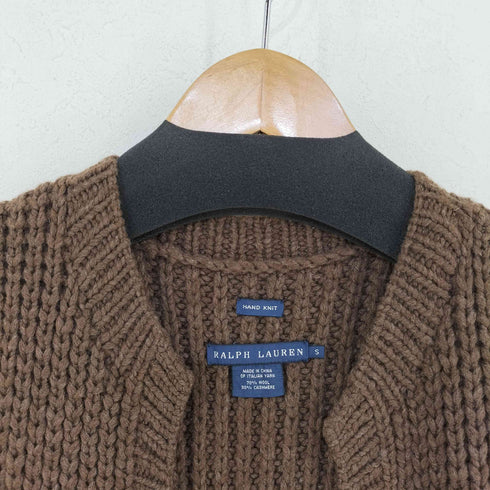 ラルフローレン RALPH LAUREN HAND KNIT ウールカシミヤ ニット ロングベスト レディース import:S
