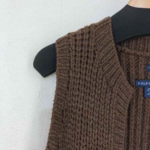 ラルフローレン RALPH LAUREN HAND KNIT ウールカシミヤ ニット ロングベスト レディース import:S