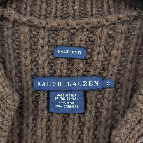 ラルフローレン RALPH LAUREN HAND KNIT ウールカシミヤ ニット ロングベスト レディース import:S