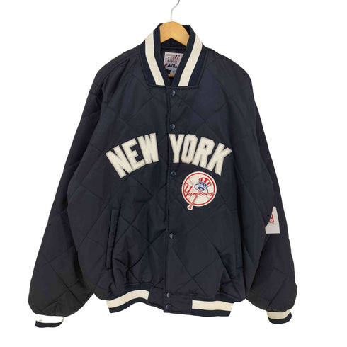 マジェスティック MAJESTIC MLBチームロゴ 刺繍 キルティング スタジャン メンズ XXL