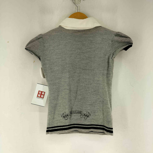 バーバリーブルーレーベル BURBERRY BLUE LABEL ウール混ワンポイント刺繍 S/S ポロシャツ レディース JPN:38