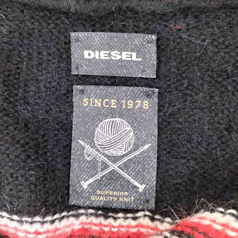 ディーゼル DIESEL SUPERIOR QUALITY KNIT モヘヤ混 マルチボーダー ニット カーディガン メンズ