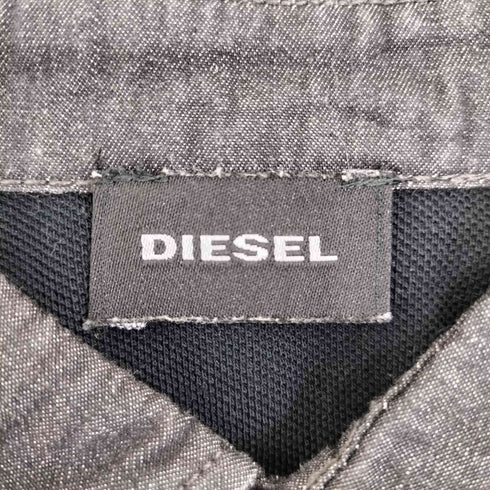 ディーゼル DIESEL 素材切替 エポレット S/S ポロシャツ メンズ import:XS