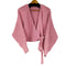 ザラ ZARA Blogger Pink Knit Wrap Tie Cardigan Sweater レディース import:S