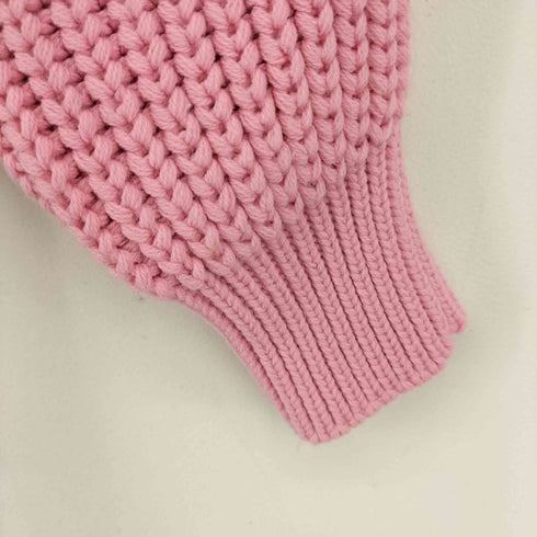ザラ ZARA Blogger Pink Knit Wrap Tie Cardigan Sweater レディース import:S