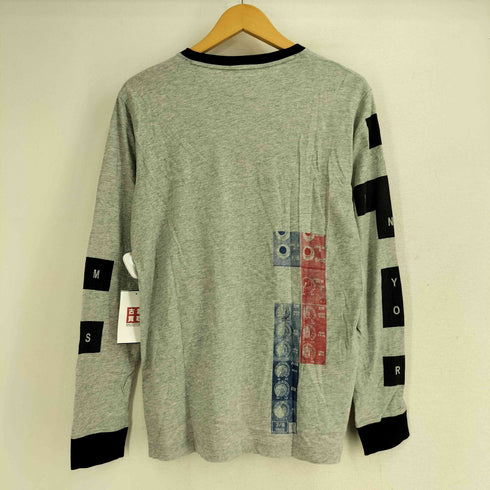 ディーゼル DIESEL チェッカーフラッグ 両面プリント リンガー L/S Tシャツ メンズ import:XS