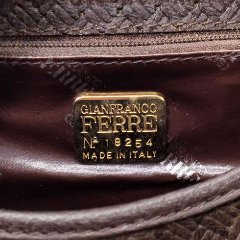 ジャンフランコフェレ GIANFRANCO FERRE レザー切替 ショルダーバッグ レディース