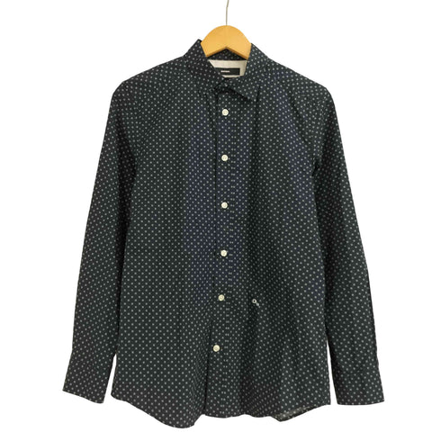 ディーゼル DIESEL Slim Fitドット 総柄 Dロゴ刺繍 L/S シャツ メンズ