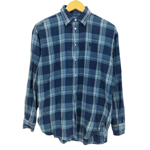 ポロラルフローレン POLO RALPH LAUREN BOYFRIEND FIT ポニー刺繍 チェック コットンシャツ メンズ JPN:2