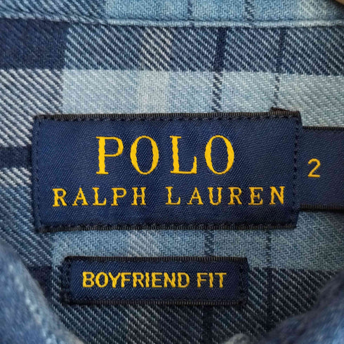ポロラルフローレン POLO RALPH LAUREN BOYFRIEND FIT ポニー刺繍 チェック コットンシャツ メンズ JPN:2