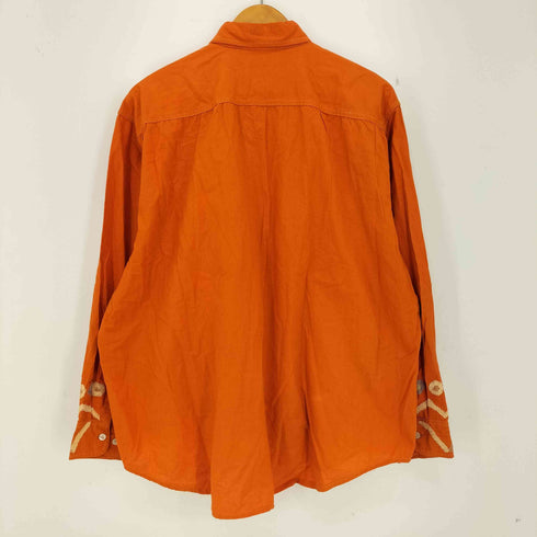 ルーツ Roots CVOUNT DOWN 総柄 刺繍  インドコットンシャツ メンズ