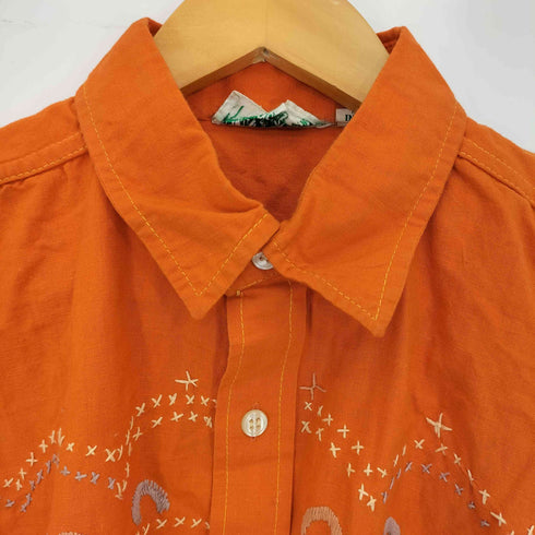 ルーツ Roots CVOUNT DOWN 総柄 刺繍  インドコットンシャツ メンズ