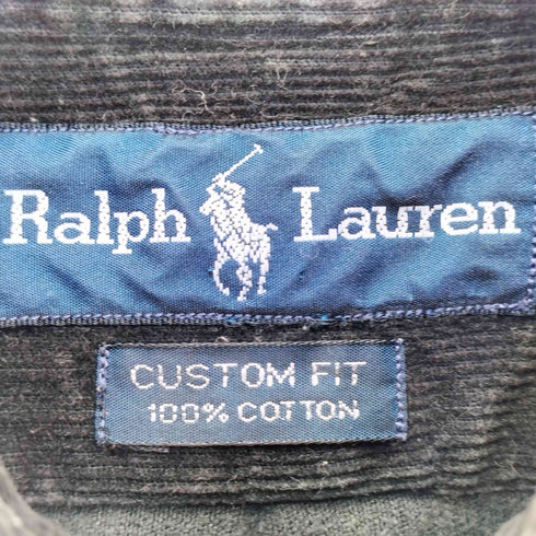 ラルフローレン RALPH LAUREN CUSTOM FIT ポニー刺繍 コーデュロイ ボタンダウンシャツ メンズ import:S