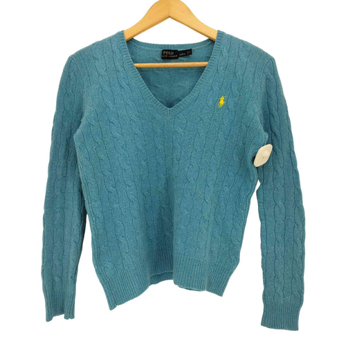 ポロラルフローレン POLO RALPH LAUREN ウールカシミヤ ポニー刺繍 Vネック ニット レディース import:S