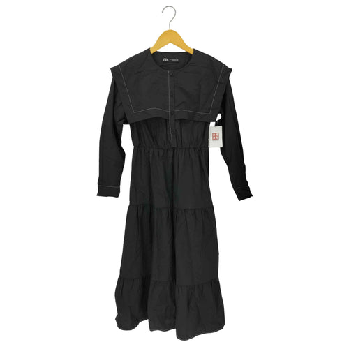 ザラ ZARA セーラーカラー パネルミディワンピース レディース import:XS
